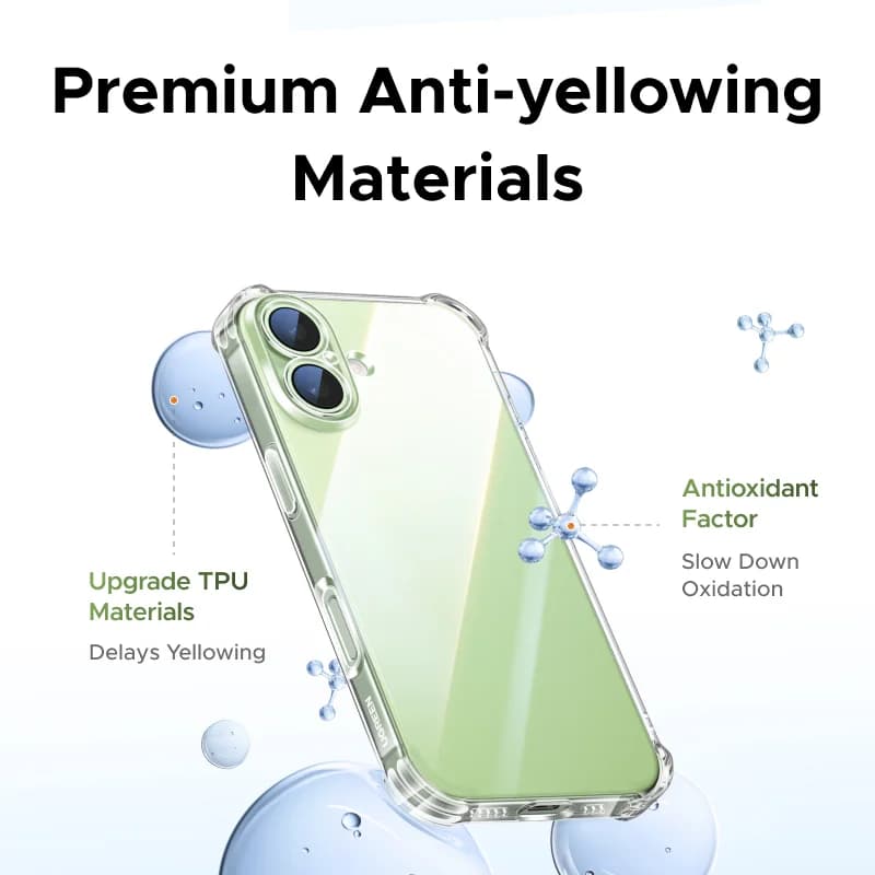 Genomskinlig stötsäker krockkuddeskal för iPhone