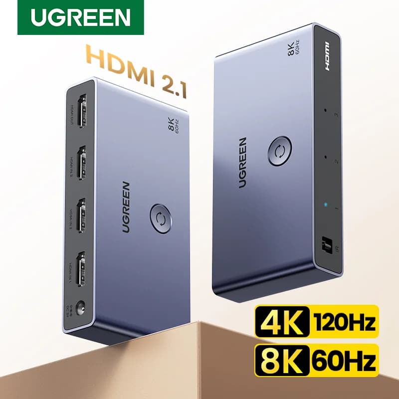 HDMI 2.1-switchare 3-in-1 ut 8K fjärrkontroll