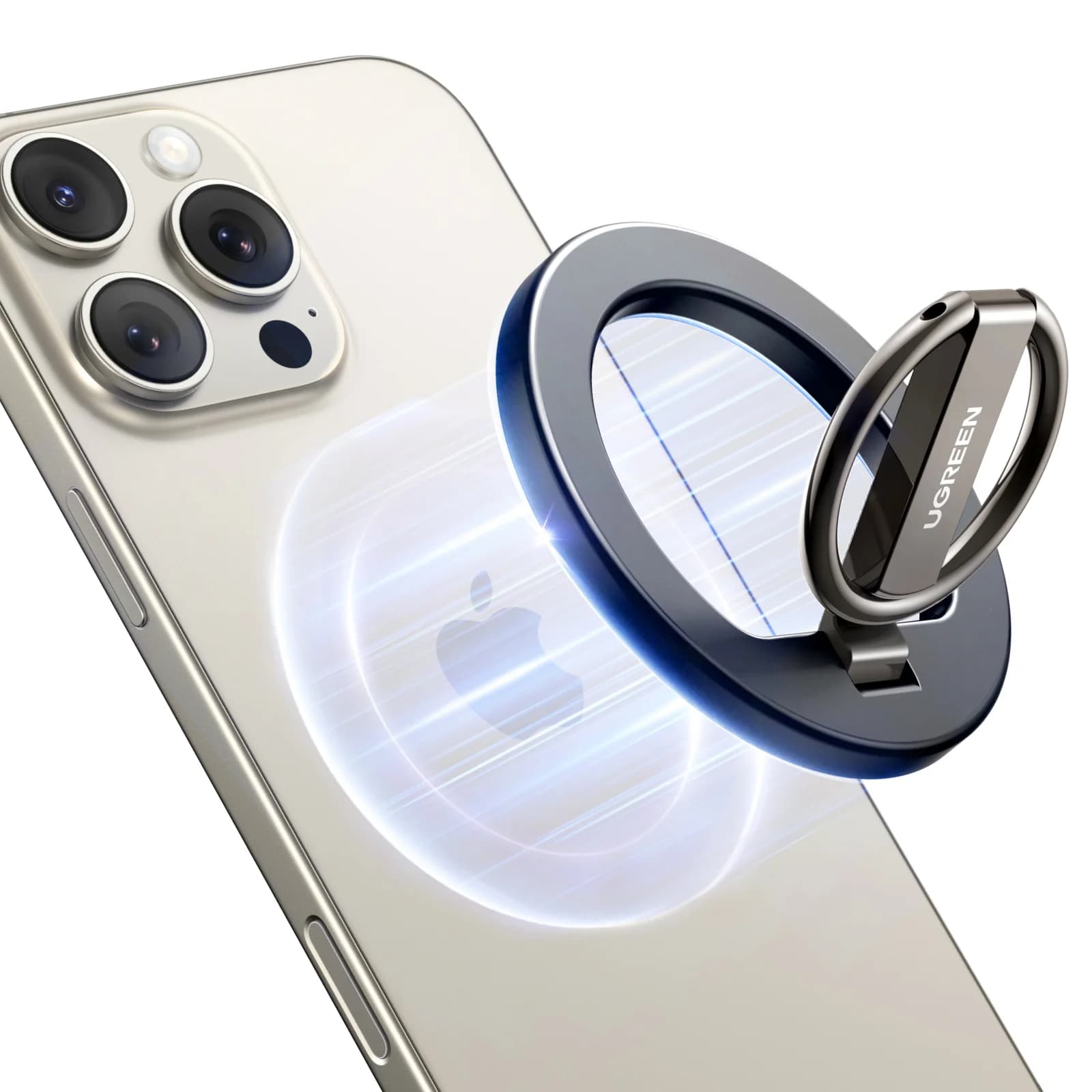 Magnetisk telefonringhållare, 360° roterande stöd