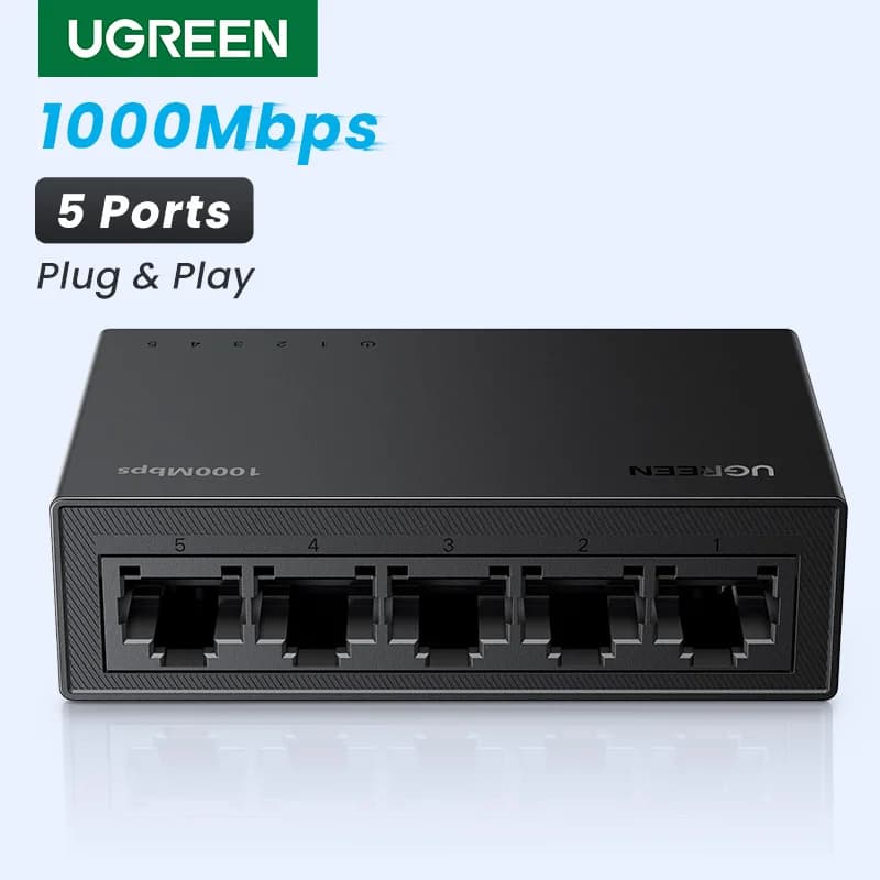 5-Portars Gigabit Ethernet Nätverksswitch