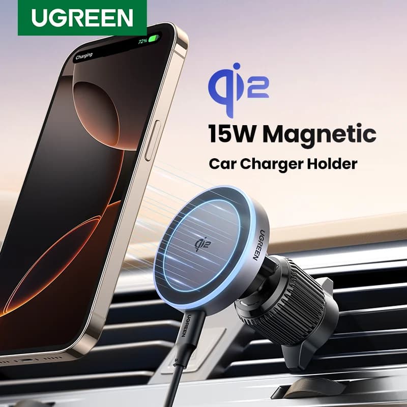 Qi2 15W magnetisk biltrådladdare för iPhone