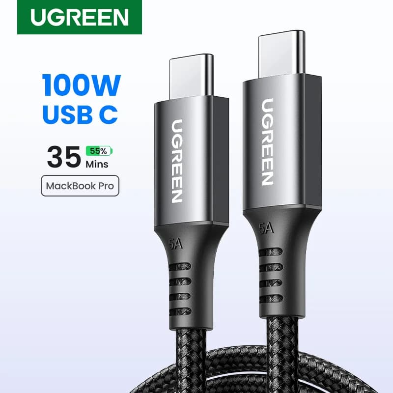 100W USB-C till USB-C PD-snabbkablage