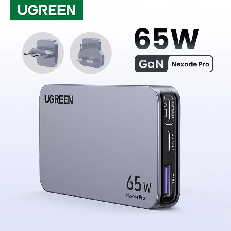 65W GaN USB-C-laddare med Quick Charge 4.0