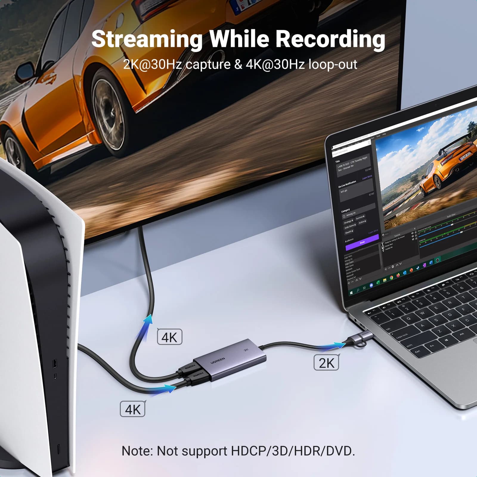4K HDMI till USB videofångningskort