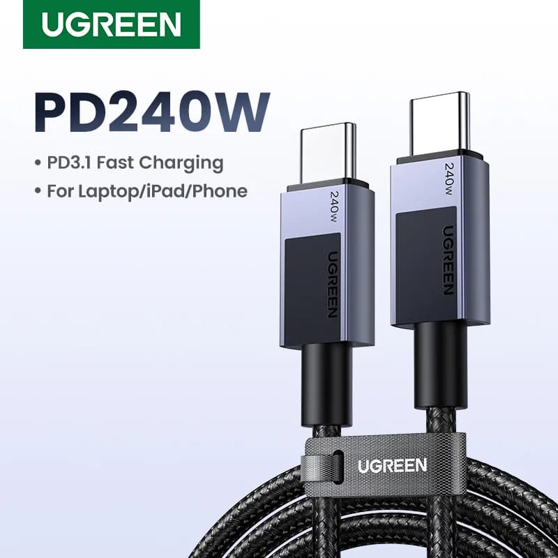 240W USB-C till USB-C kabel med PD3.1 snabbcharging