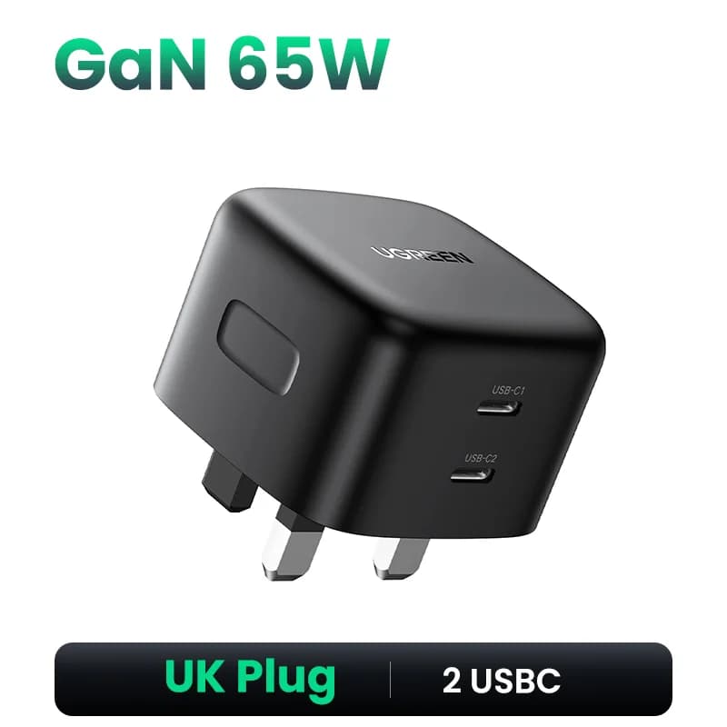100W GaN USB-C Snabbladdare, UK-plugg