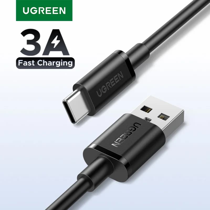 USB-A till USB-C kabel, 3A, 0.25-3m