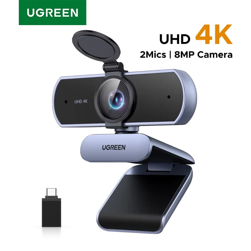 4K-webbkamera, 8MP, Autofokus, Dubbla mikrofoner