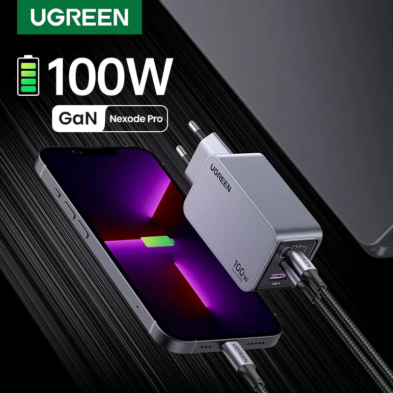 100W GaN USB-C snabbt laddare, koreansk kontakt