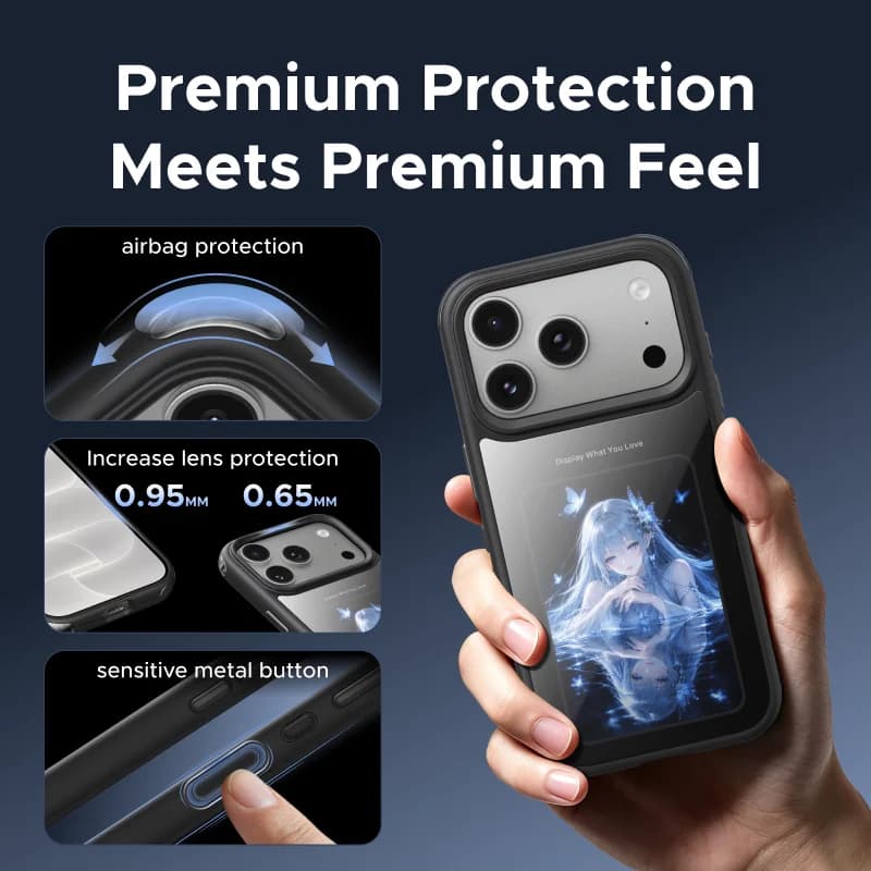 E-Ink-skärm magnetiskt fodral för iPhone Pro Max