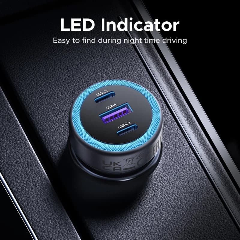 30W USB-C bil-snabbladdare