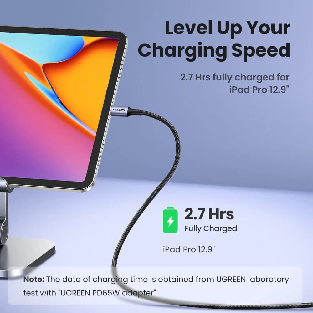 USB-C till USB-C-kabel, 100W PD, 5A