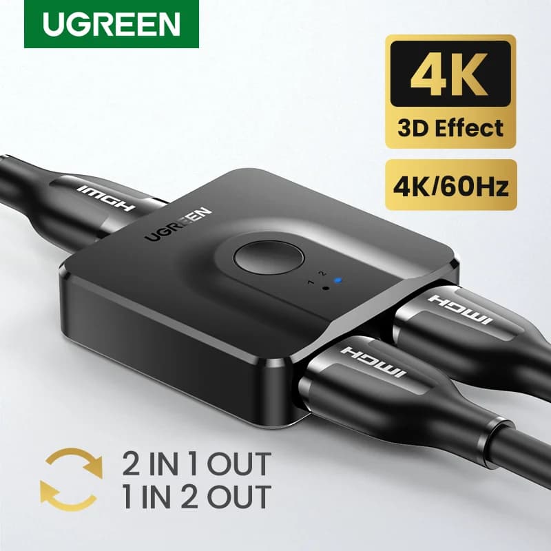 Dubbelriktad 4K HDMI-splits och switch