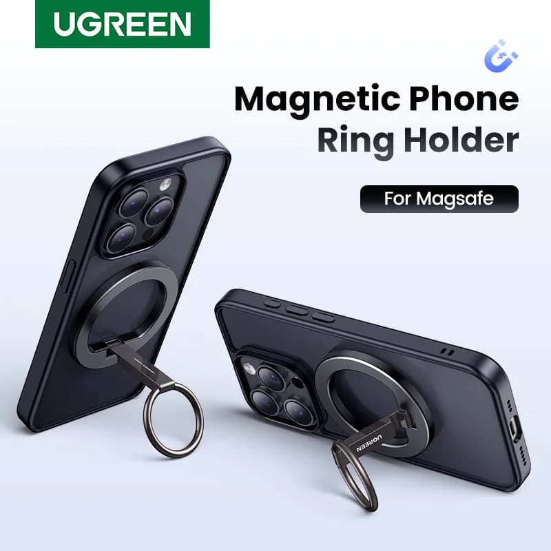 Magnetisk telefonringhållare, 360° roterande stöd