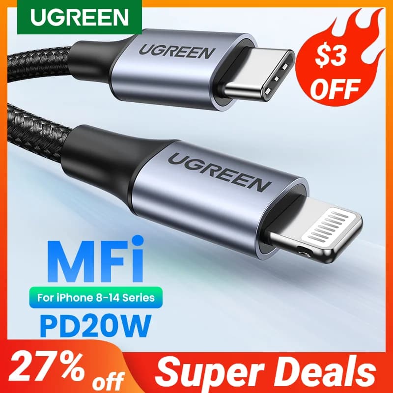 USB-C till Lightning-kabel, 20W PD, MFi