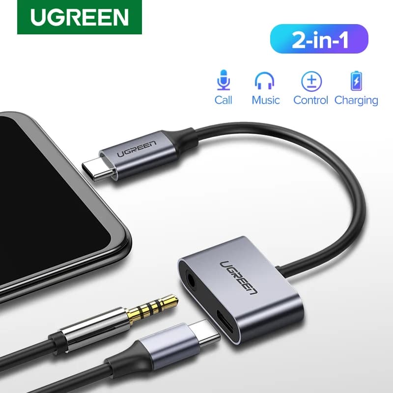 USB-C till 3,5mm AUX-ljudadapterkabel